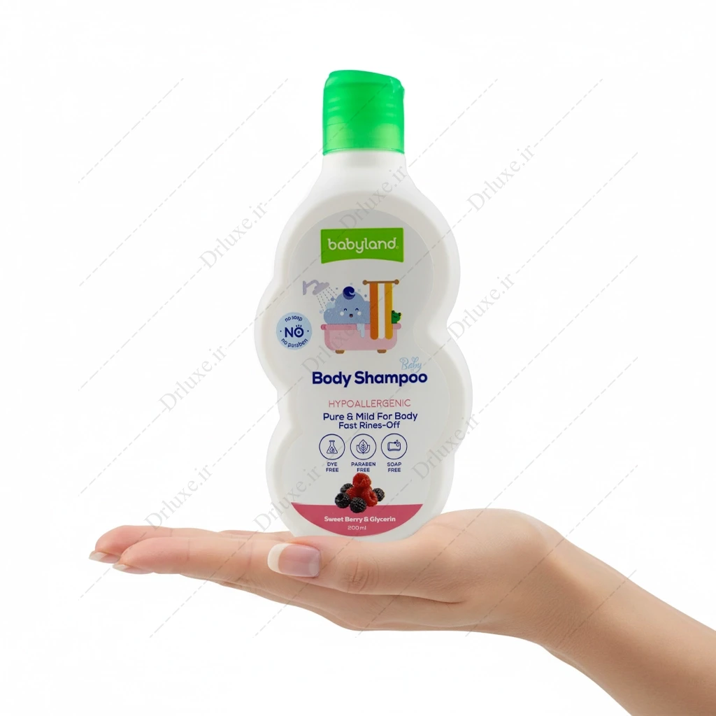 شامپو بدن کودک عصاره توت بی بی لند 200 میلی‌لیتر